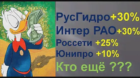 Рост акций РусГидро, Интер РАО, Россети, Юнипро. Ситуация на рынке РФ